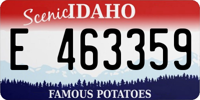 ID license plate E463359