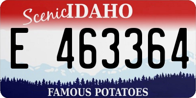 ID license plate E463364
