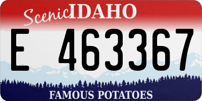 ID license plate E463367