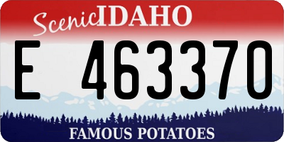 ID license plate E463370