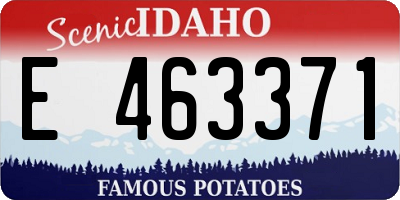 ID license plate E463371