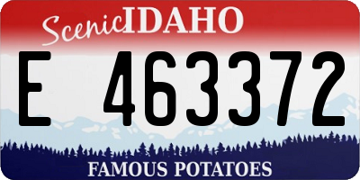ID license plate E463372