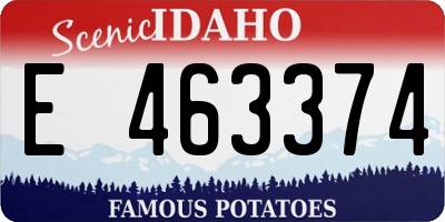 ID license plate E463374