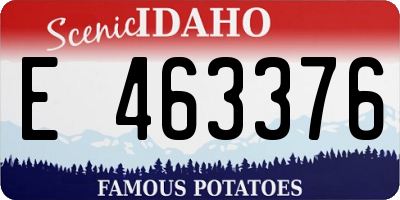 ID license plate E463376