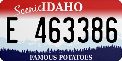 ID license plate E463386