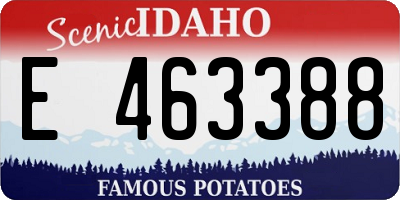 ID license plate E463388