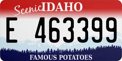 ID license plate E463399