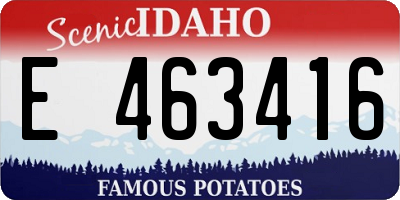 ID license plate E463416