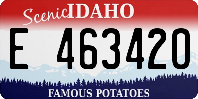 ID license plate E463420