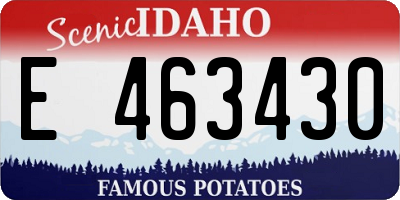 ID license plate E463430