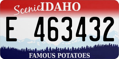 ID license plate E463432