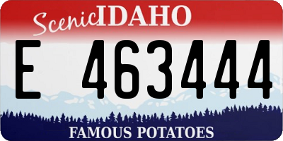ID license plate E463444