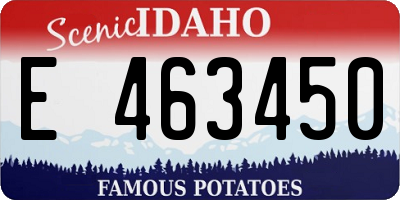 ID license plate E463450