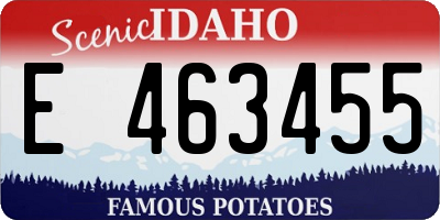 ID license plate E463455