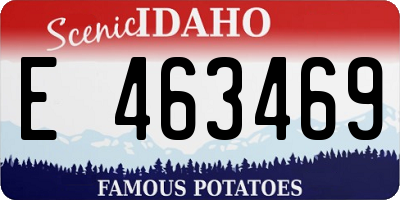 ID license plate E463469