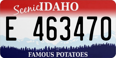 ID license plate E463470