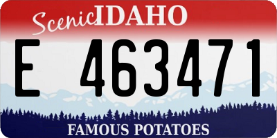 ID license plate E463471