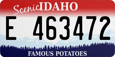 ID license plate E463472