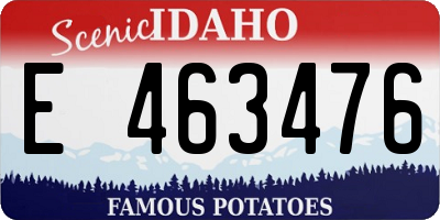 ID license plate E463476