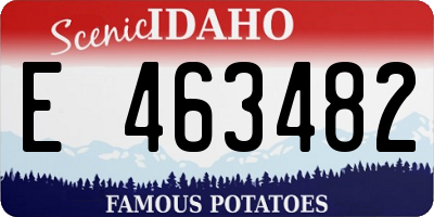 ID license plate E463482