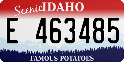ID license plate E463485