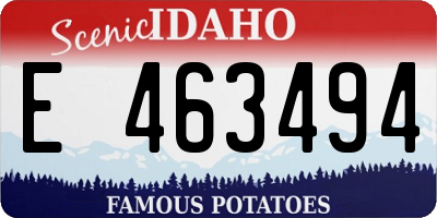 ID license plate E463494