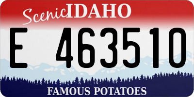 ID license plate E463510