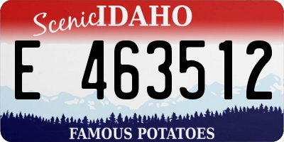 ID license plate E463512