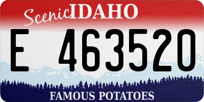 ID license plate E463520