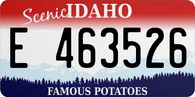 ID license plate E463526