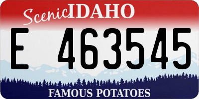 ID license plate E463545