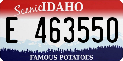 ID license plate E463550
