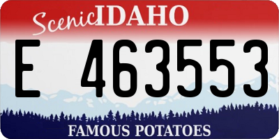 ID license plate E463553