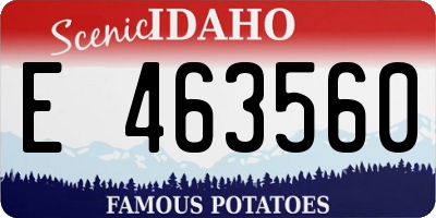 ID license plate E463560