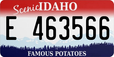 ID license plate E463566