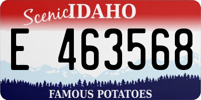 ID license plate E463568