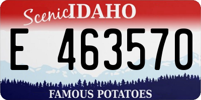 ID license plate E463570