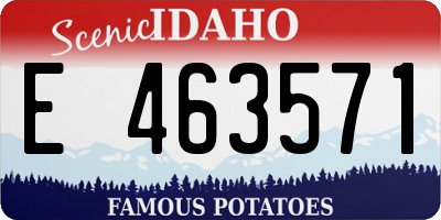 ID license plate E463571