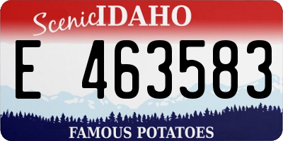 ID license plate E463583
