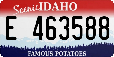 ID license plate E463588