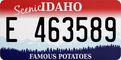 ID license plate E463589