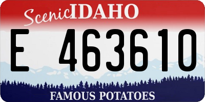 ID license plate E463610