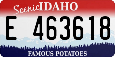 ID license plate E463618