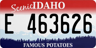 ID license plate E463626