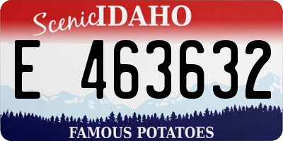 ID license plate E463632