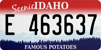 ID license plate E463637
