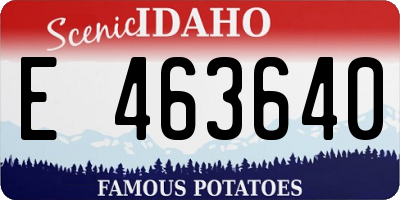 ID license plate E463640