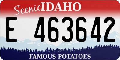 ID license plate E463642