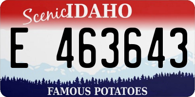 ID license plate E463643