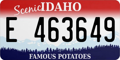 ID license plate E463649